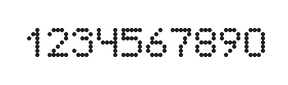 5×7数字点阵字体 ddN57AA1748