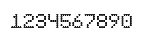 5×7数字点阵字体 ddN57AA1749