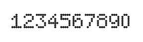 5×7数字点阵字体 ddN57AA1750