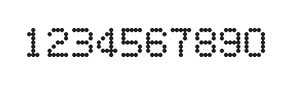 5×7数字点阵字体 ddN57AA1755