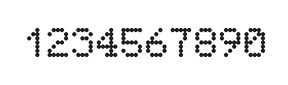 5×7数字点阵字体 ddN57AA1758