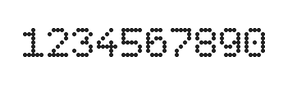5×7数字点阵字体 ddN57AA1760