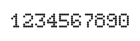 5×7数字点阵字体 ddN57AA1762