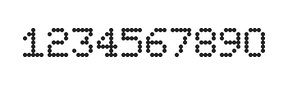 5×7数字点阵字体 ddN57AA1763