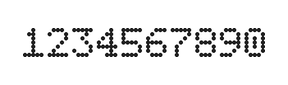 5×7数字点阵字体 ddN57AA1764