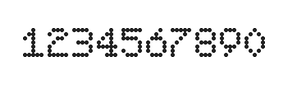 5×7数字点阵字体 ddN57AA1766