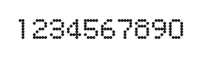 5×7数字点阵字体 ddN57AA1767