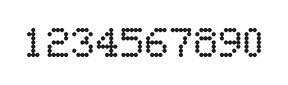 5×7数字点阵字体 ddN57AA1769
