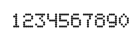 5×7数字点阵字体 ddN57AA1774