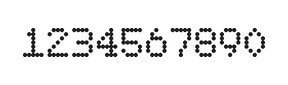 5×7数字点阵字体 ddN57AA1776