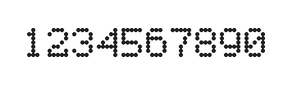 5×7数字点阵字体 ddN57AA1783