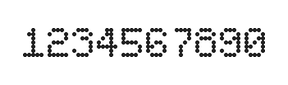 5×7数字点阵字体 ddN57AA1784