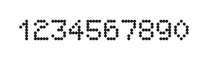 5×7数字点阵字体 ddN57AA1794
