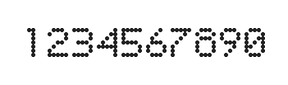 5×7数字点阵字体 ddN57AA1798