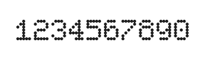 5×7数字点阵字体 ddN57AA1802
