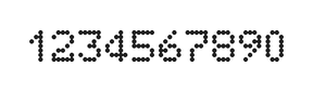 5×7数字点阵字体 ddN57AA1805