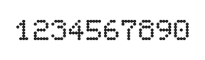 5×7数字点阵字体 ddN57AA1809