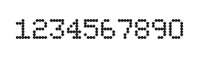 5×7数字点阵字体 ddN57AA1810