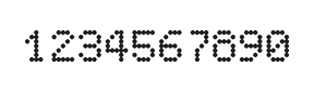 5×7数字点阵字体 ddN57AA1813