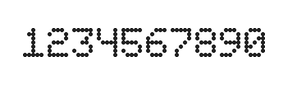 5×7数字点阵字体 ddN57AA1814