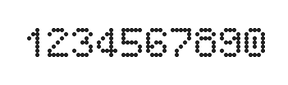 5×7数字点阵字体 ddN57AA1816