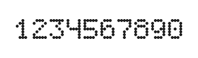 5×7数字点阵字体 ddN57AA1818
