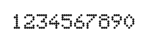 5×7数字点阵字体 ddN57AA1824