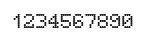 5×7数字点阵字体 ddN57AA1833