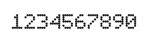 5×7数字点阵字体 ddN57AA1834