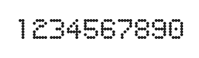 5×7数字点阵字体 ddN57AA1836