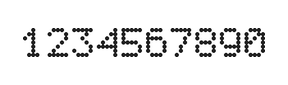 5×7数字点阵字体 ddN57AA1837