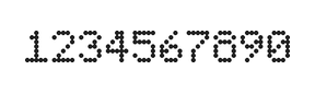 5×7数字点阵字体 ddN57AA1842