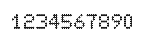 5×7数字点阵字体 ddN57AA1843