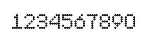 5×7数字点阵字体 ddN57AA1844