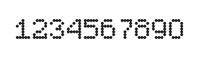 5×7数字点阵字体 ddN57AA1845