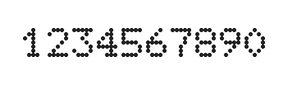 5×7数字点阵字体 ddN57AA1847