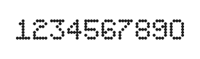 5×7数字点阵字体 ddN57AA1851