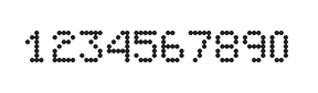 5×7数字点阵字体 ddN57AA1852