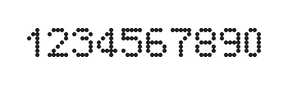 5×7数字点阵字体 ddN57AA1853
