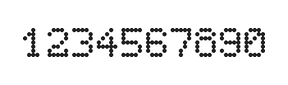 5×7数字点阵字体 ddN57AA1855