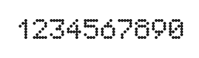 5×7数字点阵字体 ddN57AA1857