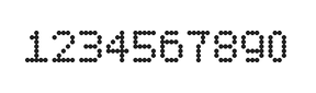 5×7数字点阵字体 ddN57AA1872