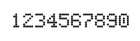 5×7数字点阵字体 ddN57AA1874