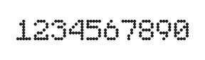 5×7数字点阵字体 ddN57AA1879