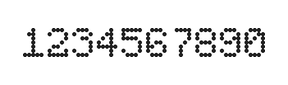 5×7数字点阵字体 ddN57AA1880