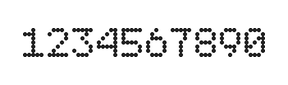 5×7数字点阵字体 ddN57AA1882