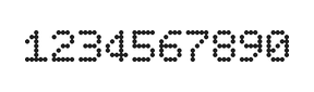 5×7数字点阵字体 ddN57AA1887