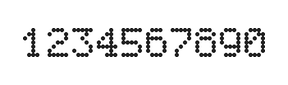 5×7数字点阵字体 ddN57AA1896