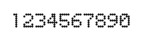 5×7数字点阵字体 ddN57AA1898