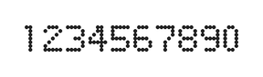 5×7数字点阵字体 ddN57AA1899